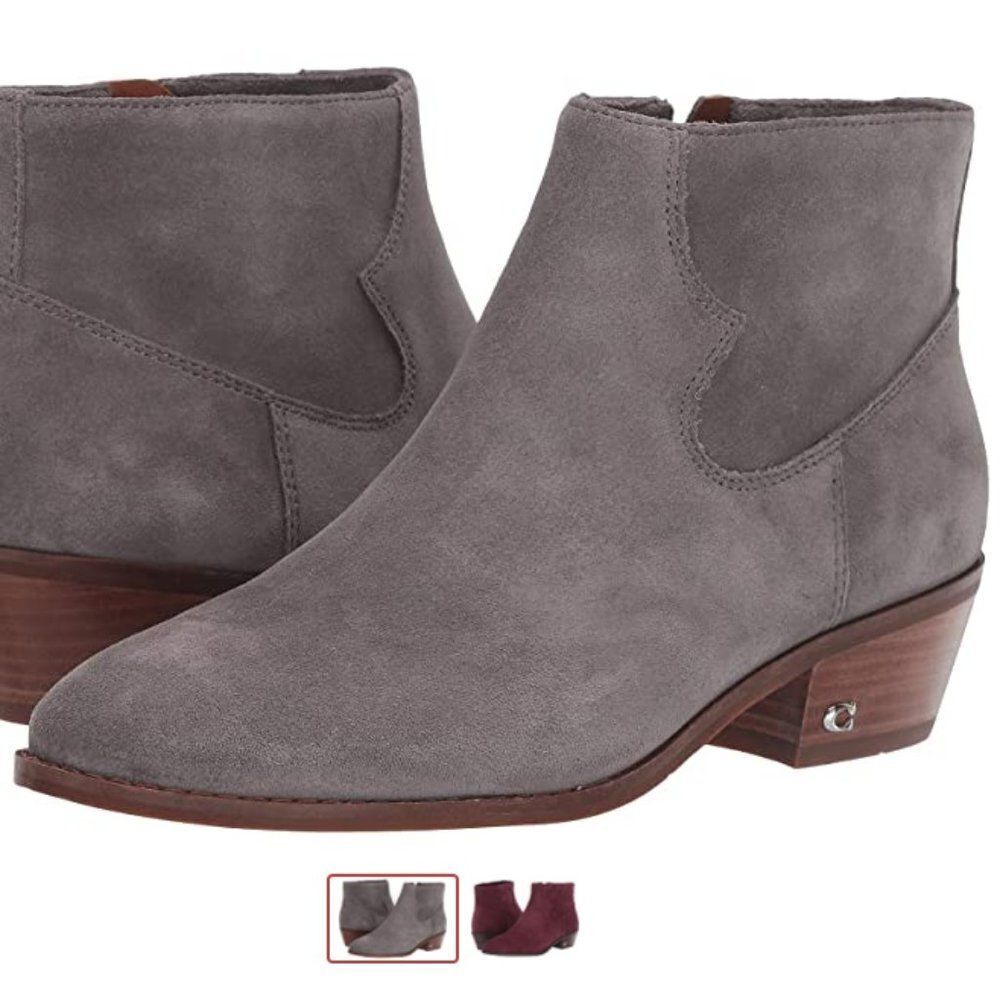 Coach Dannie Bootie Gray Suede Size 9.5